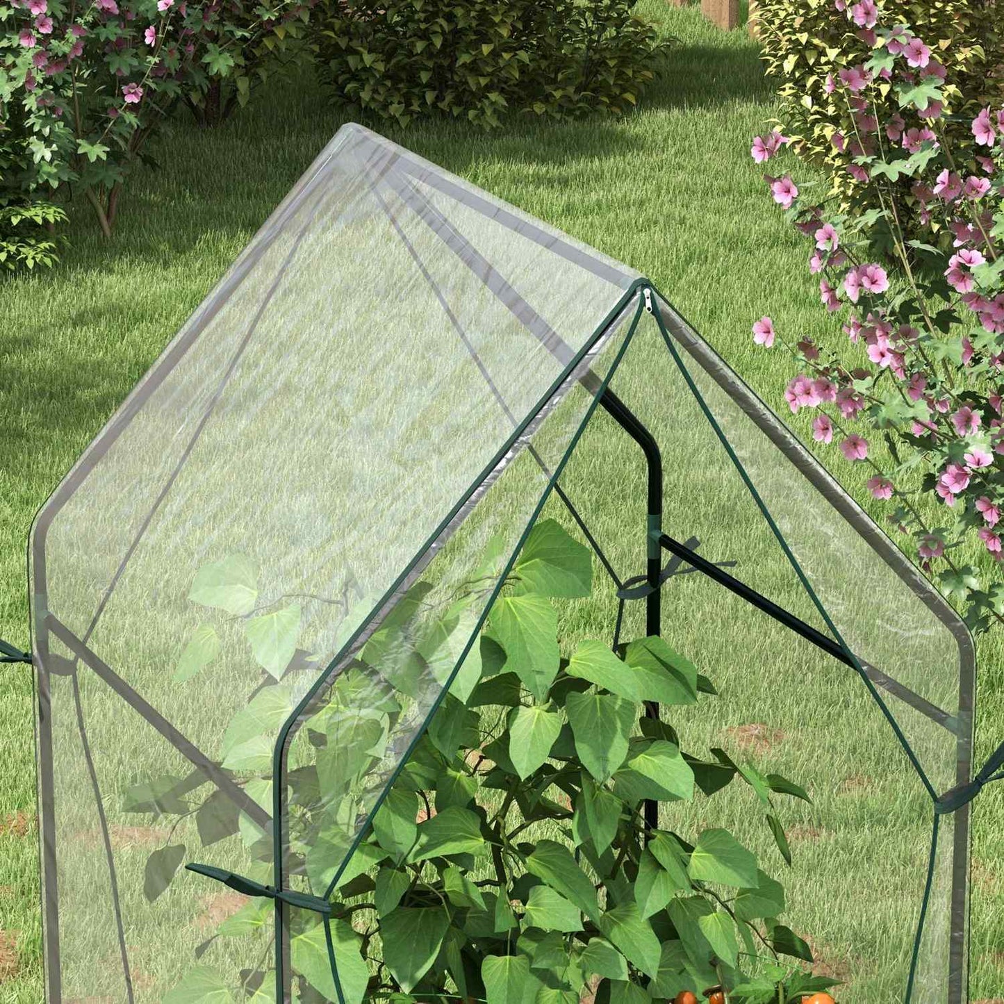 Transparent windproof greenhouse for garden, 90x90x145 cm