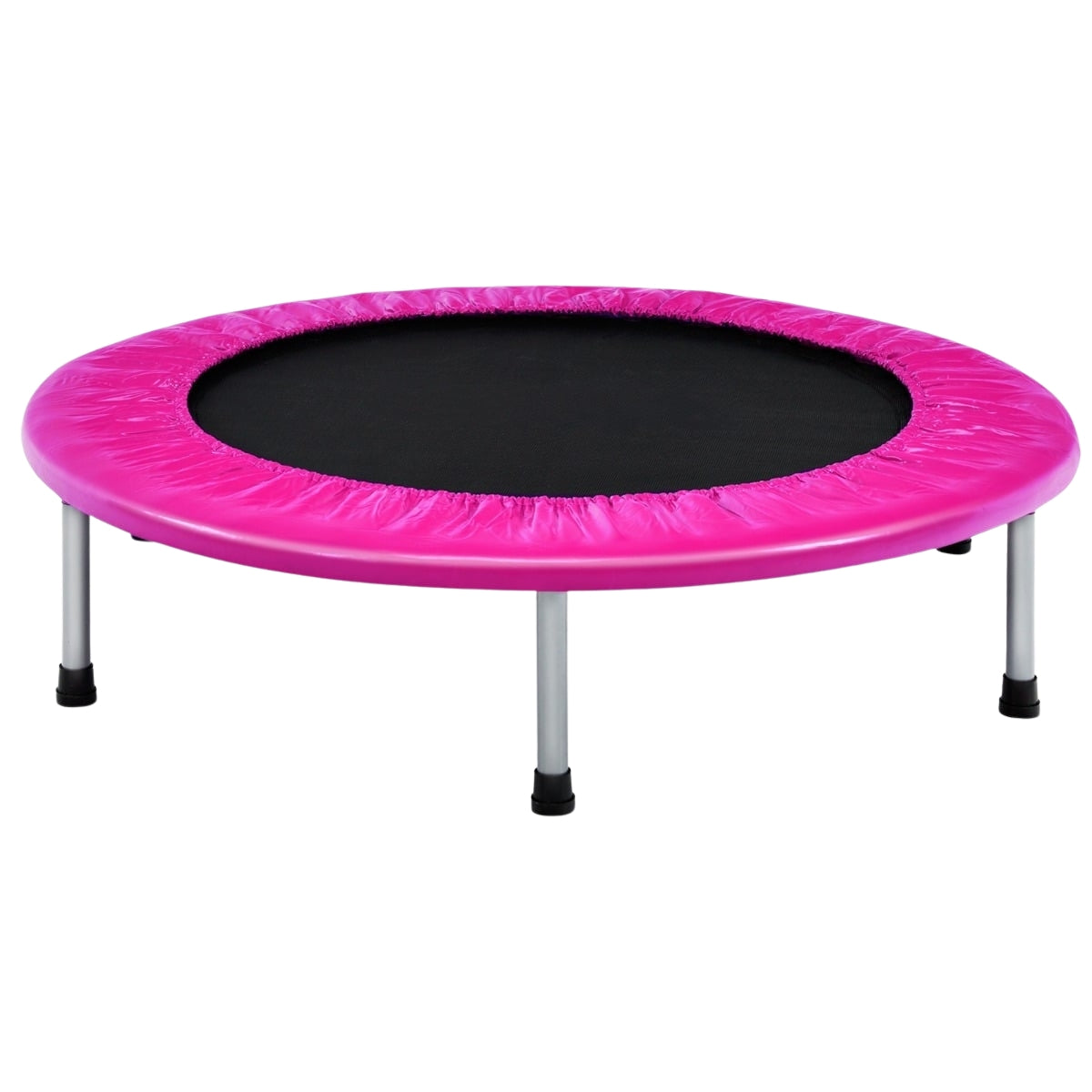 Foldable 97 cm Pink Trampoline for Kids, 150 kg Capacity