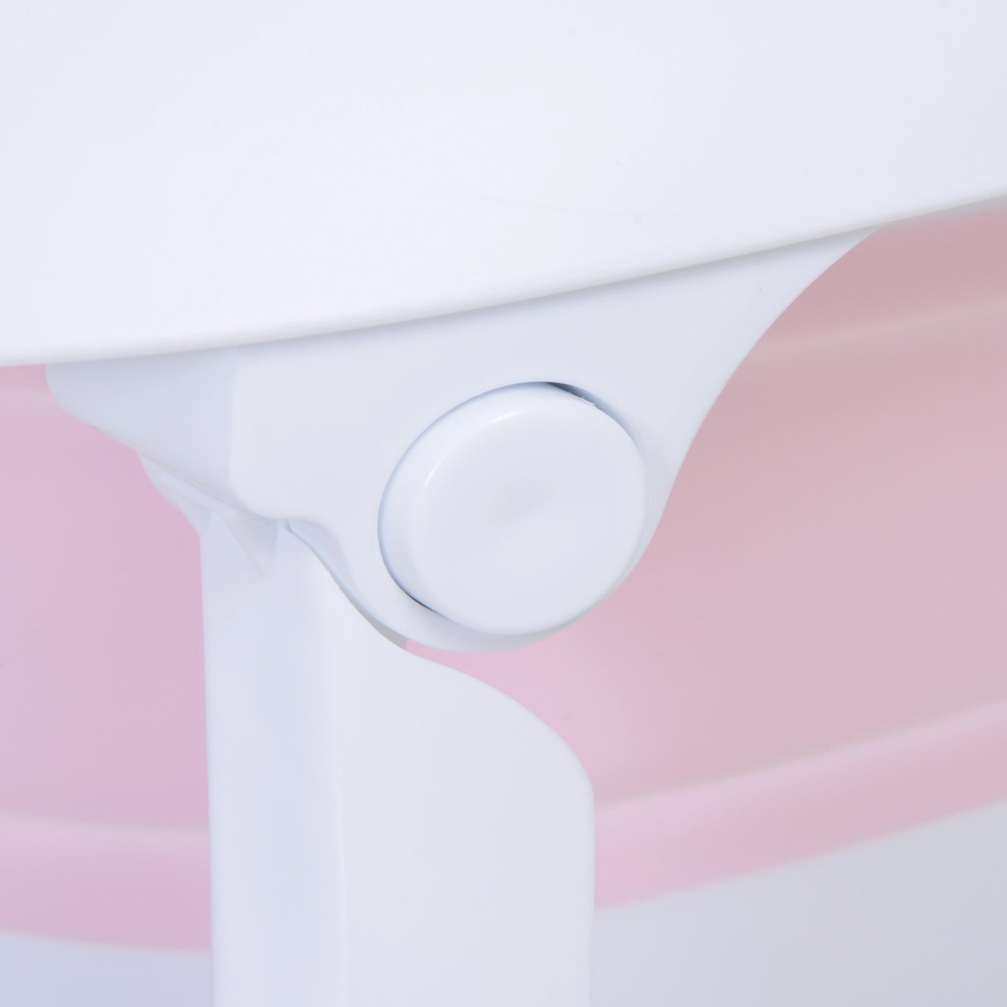 Foldable pink baby bath, ergonomic non-slip design