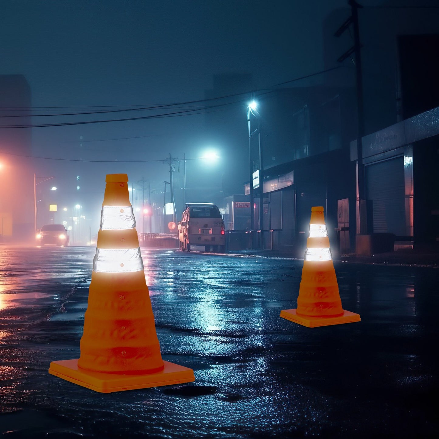 Foldable driving pylons in 2-pack