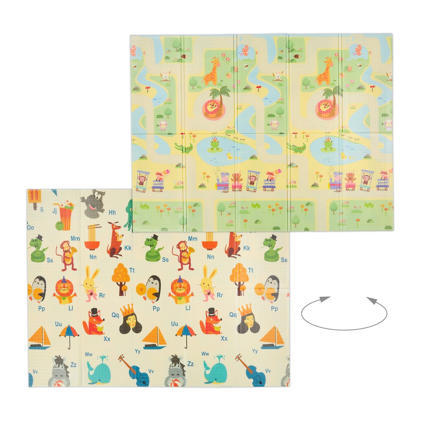 Foldable play mat Animals, road, ABC