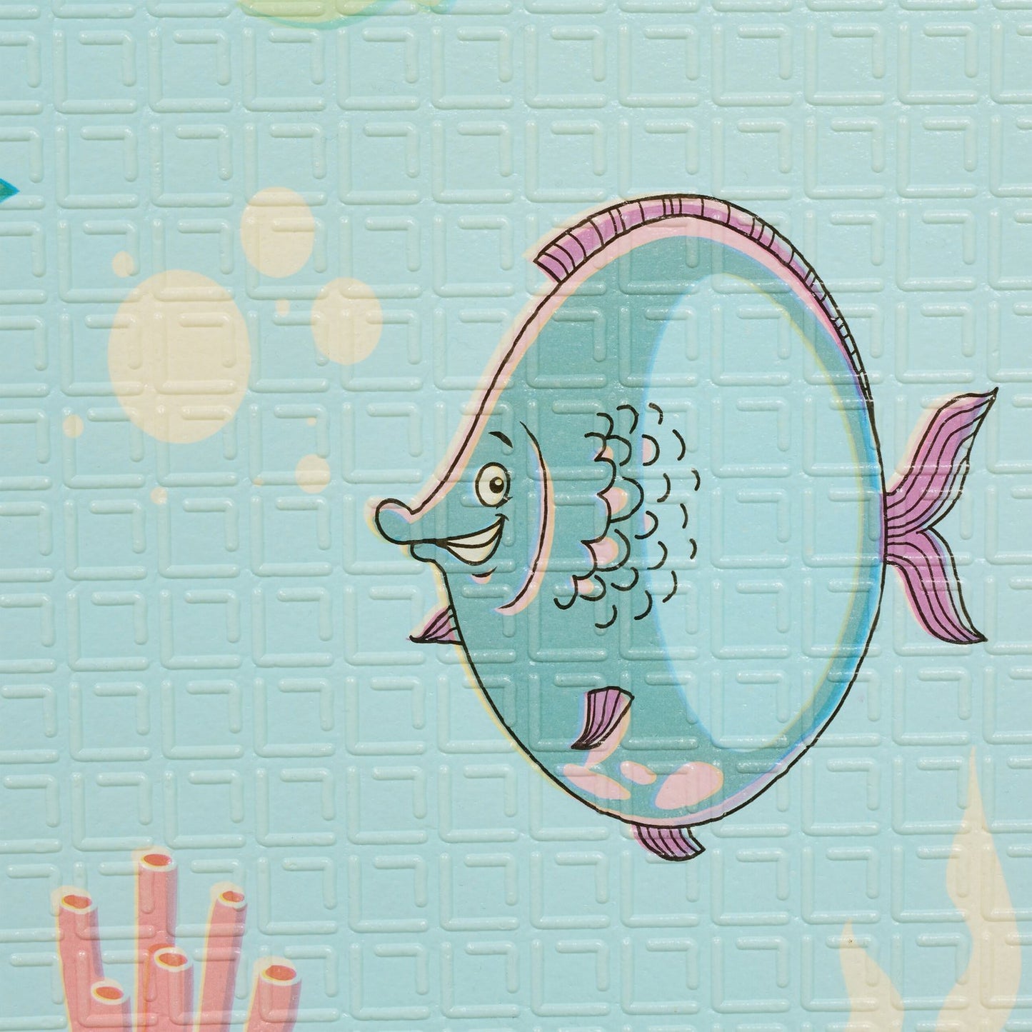 Foldable play mat with cute animal motifs