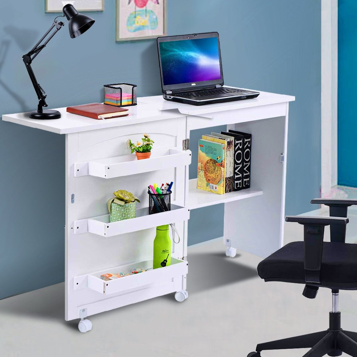 Foldable sewing machine table sewing table multi-purpose table desk work table