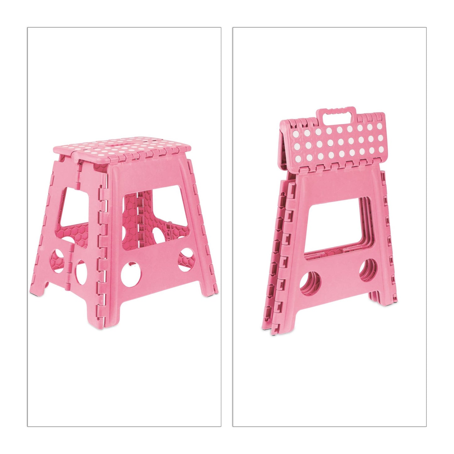 Foldable stool XL pink