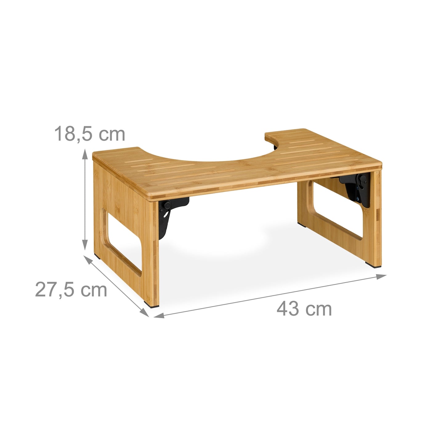 Foldable toilet stool made of bamboo