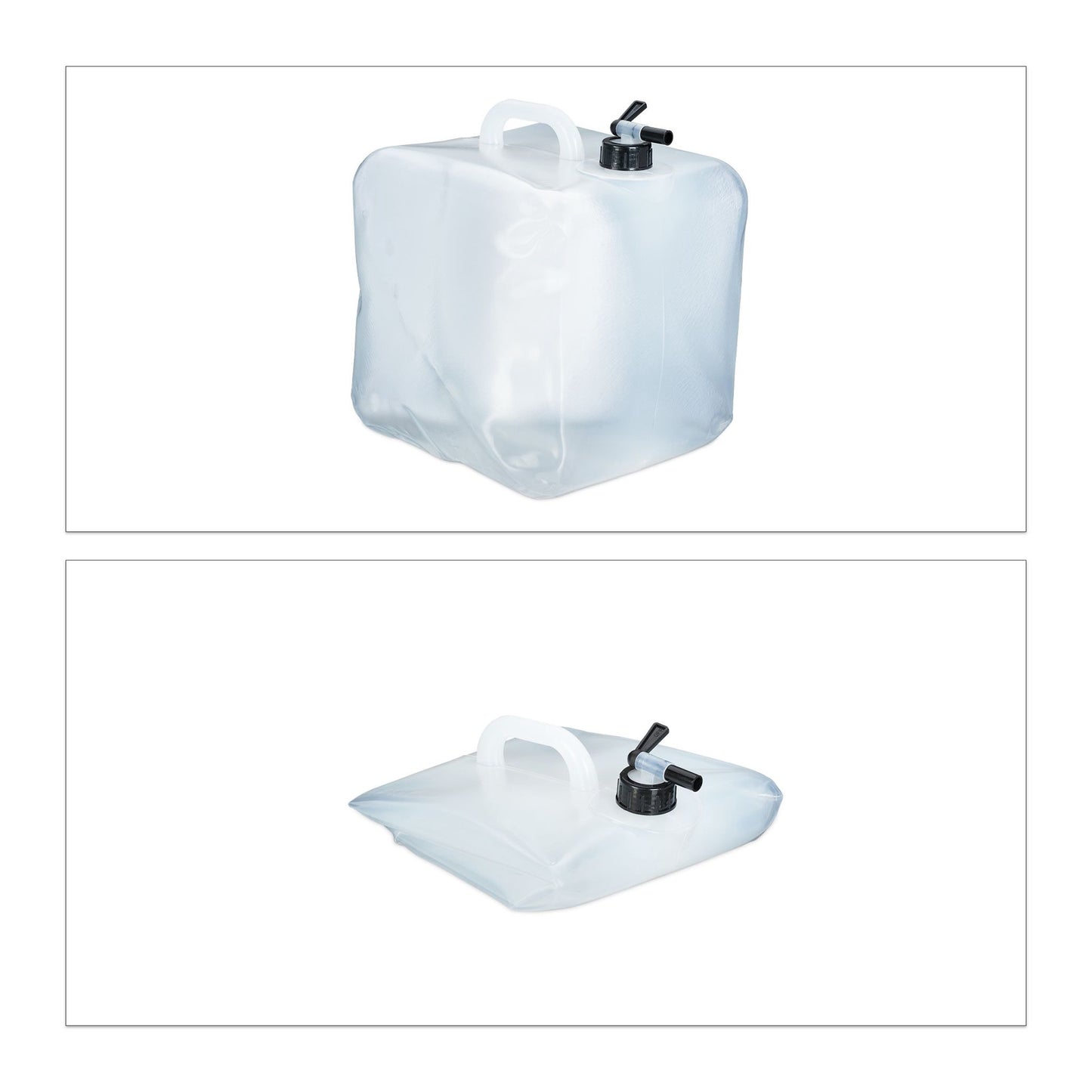 Foldable water container with 4 containers
