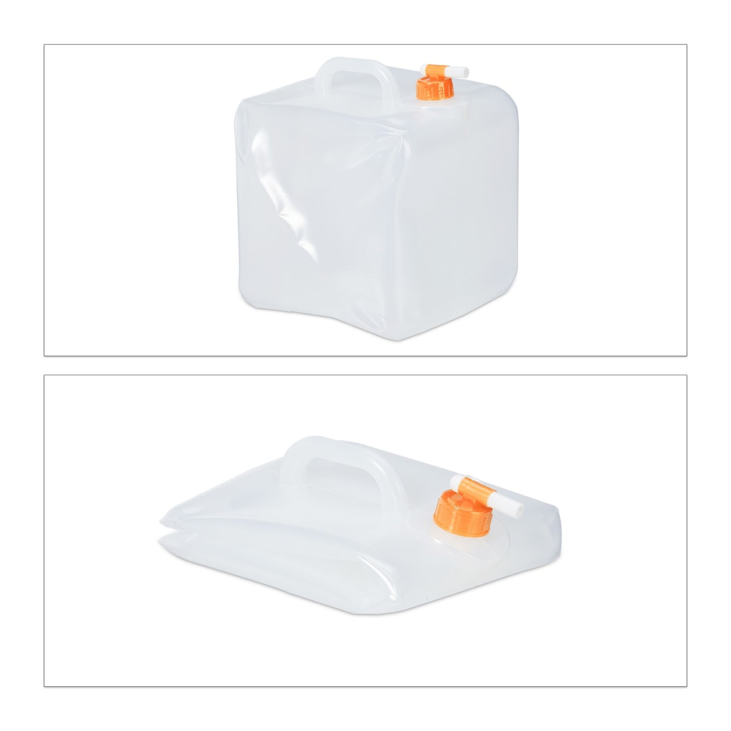 Foldable water container with 4 containers