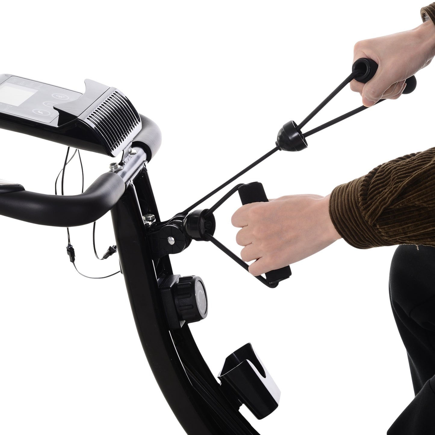 Folding 2-in-1 exercise bike with 8-level resistance