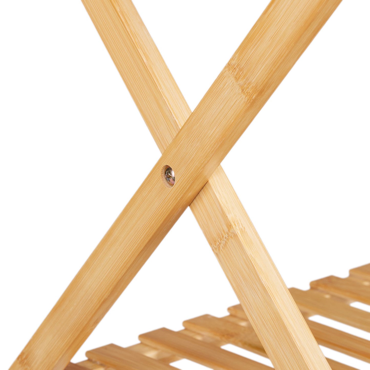 Folding Bamboo Shoe Rack – 4-Tier, Space-Saving Design