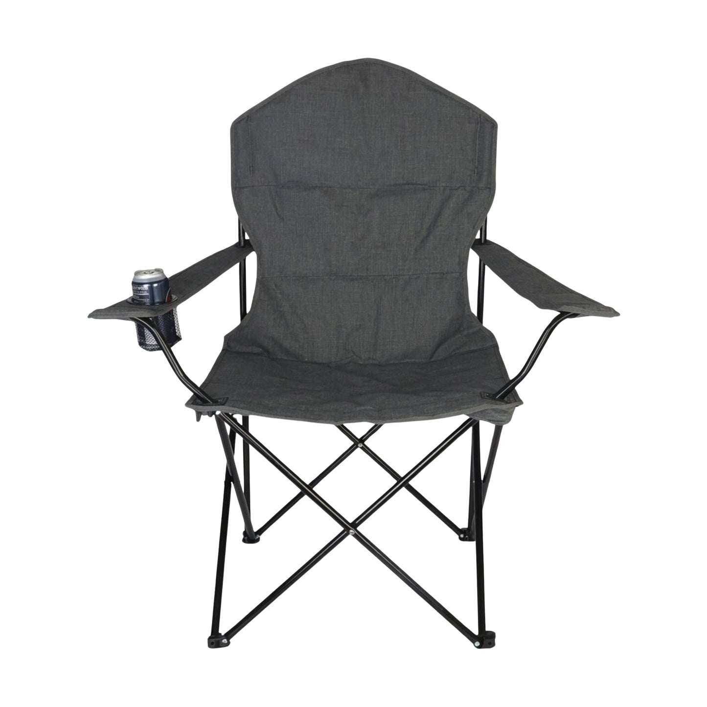 Folding Camp Chair with Armrests and Cup Holder