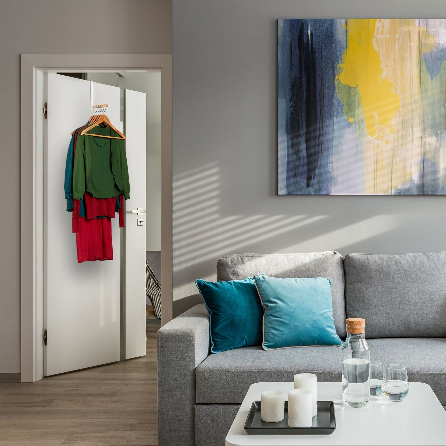 Folding Door Hook in White