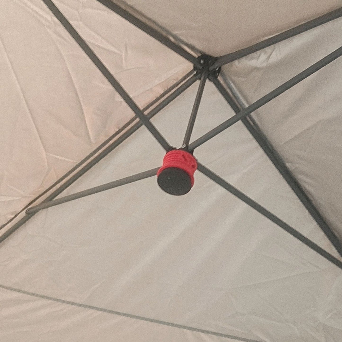 Weatherproof folding gazebo, beige, 3.6x3.6m, adjustable height