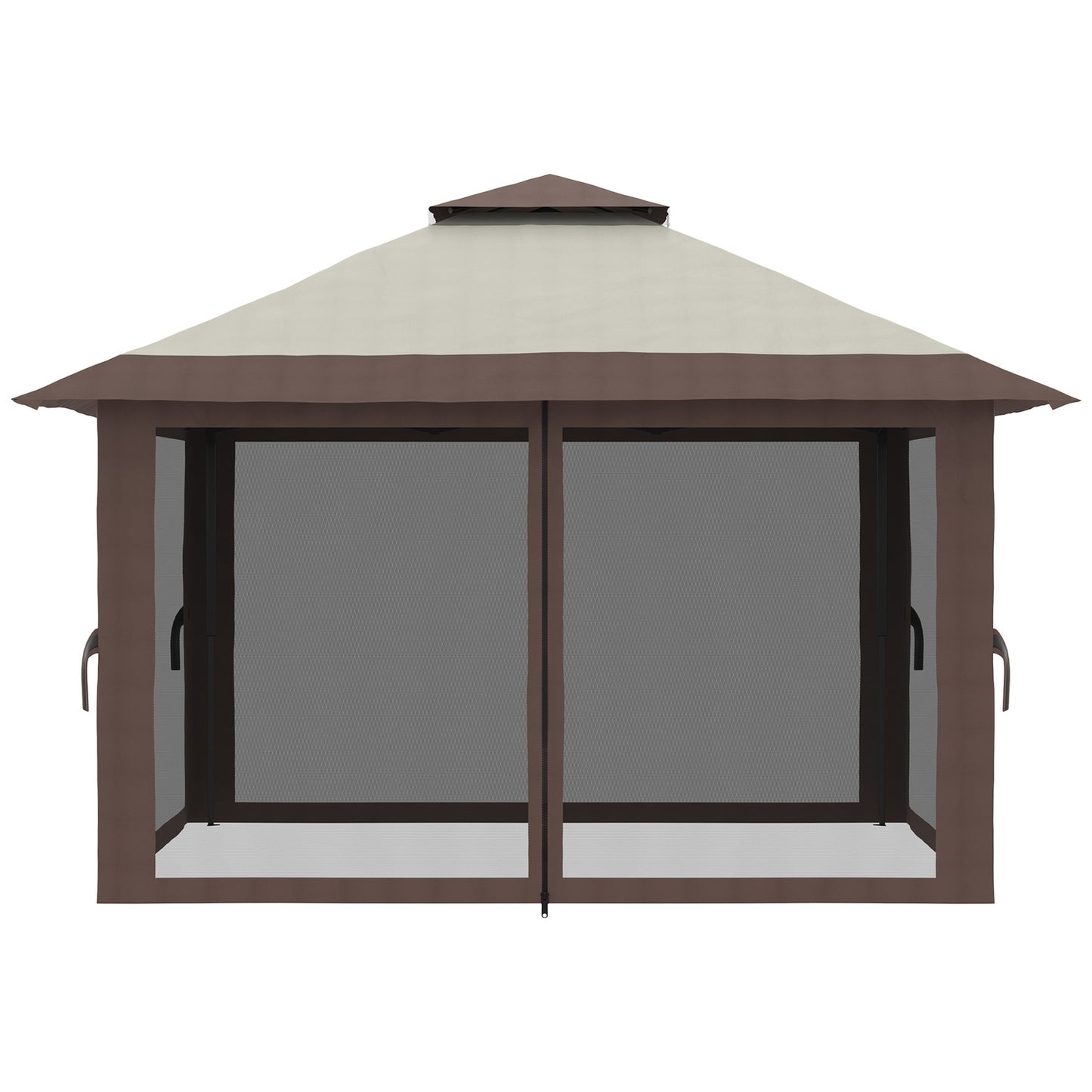 Adjustable 4x4M garden gazebo with UV protection and mesh