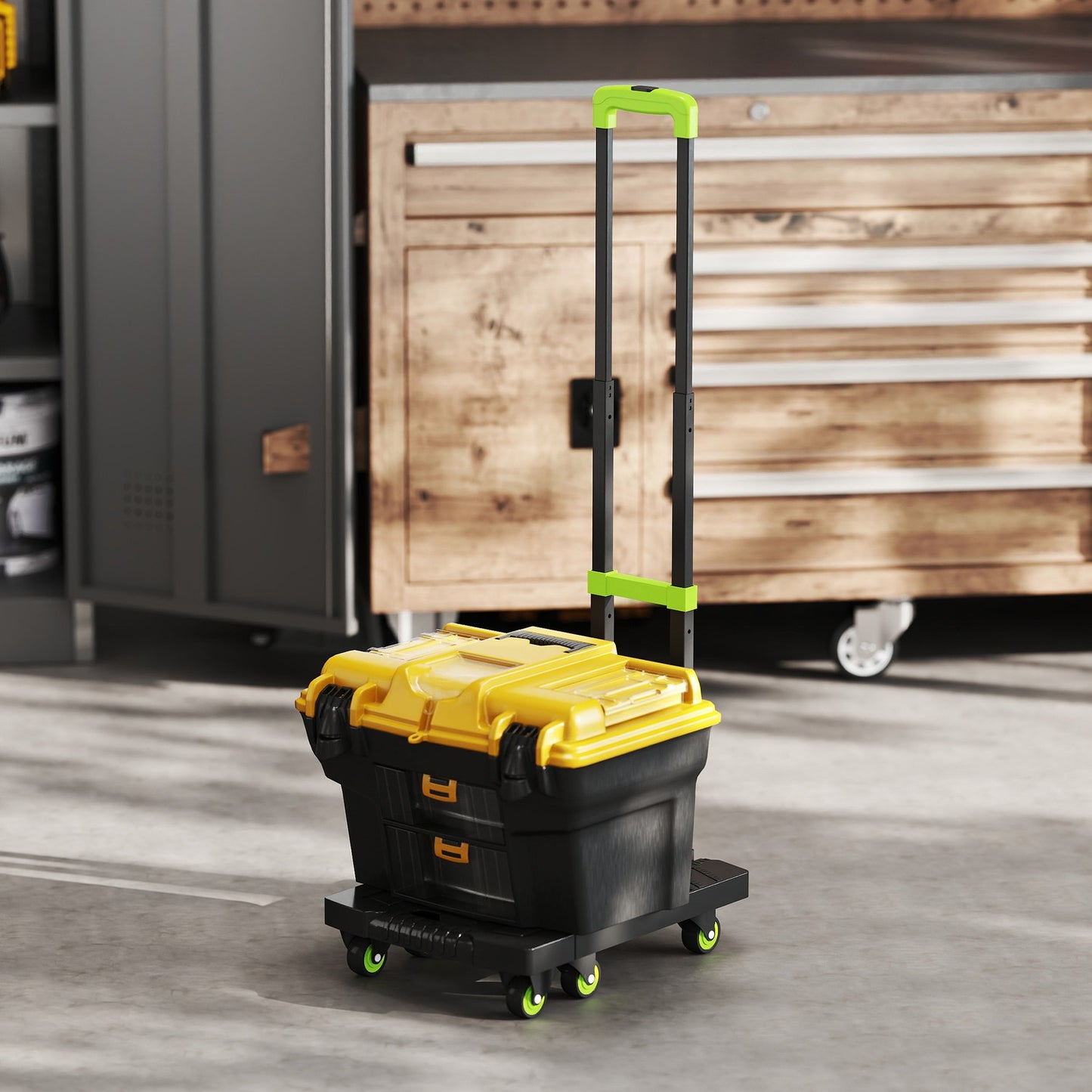 Folding Metal Hand Truck, Adjustable Handle, 49x35x102 cm