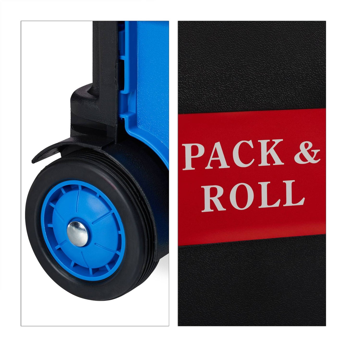 Folding Shopping Trolley with Lid, 35kg Capacity