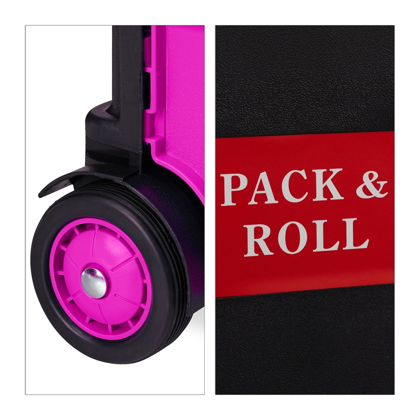Folding Shopping Trolley with Wheels, 35kg Capacity