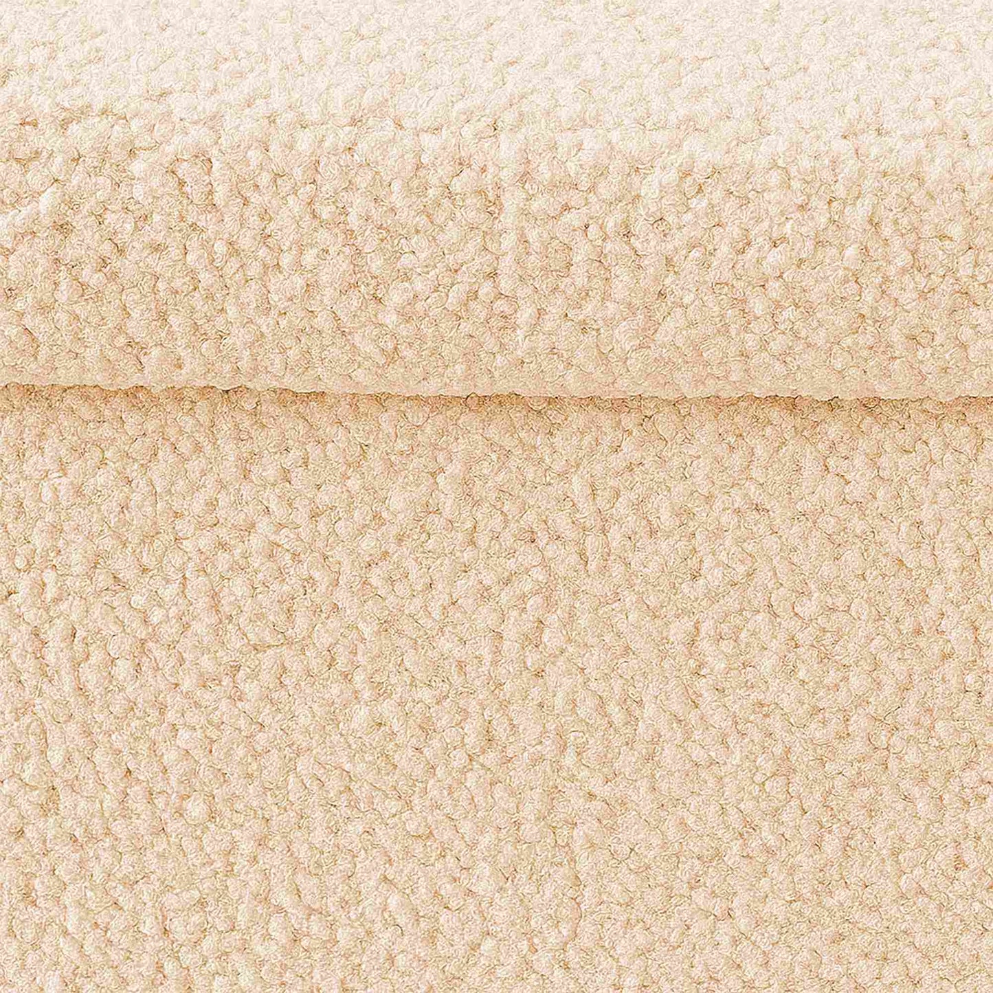 Folding Storage Bench with Teddy Fabric, 2-Seater