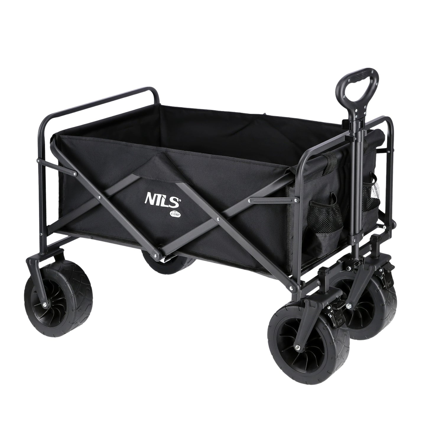 Folding Wagon, Black, 100L Capacity