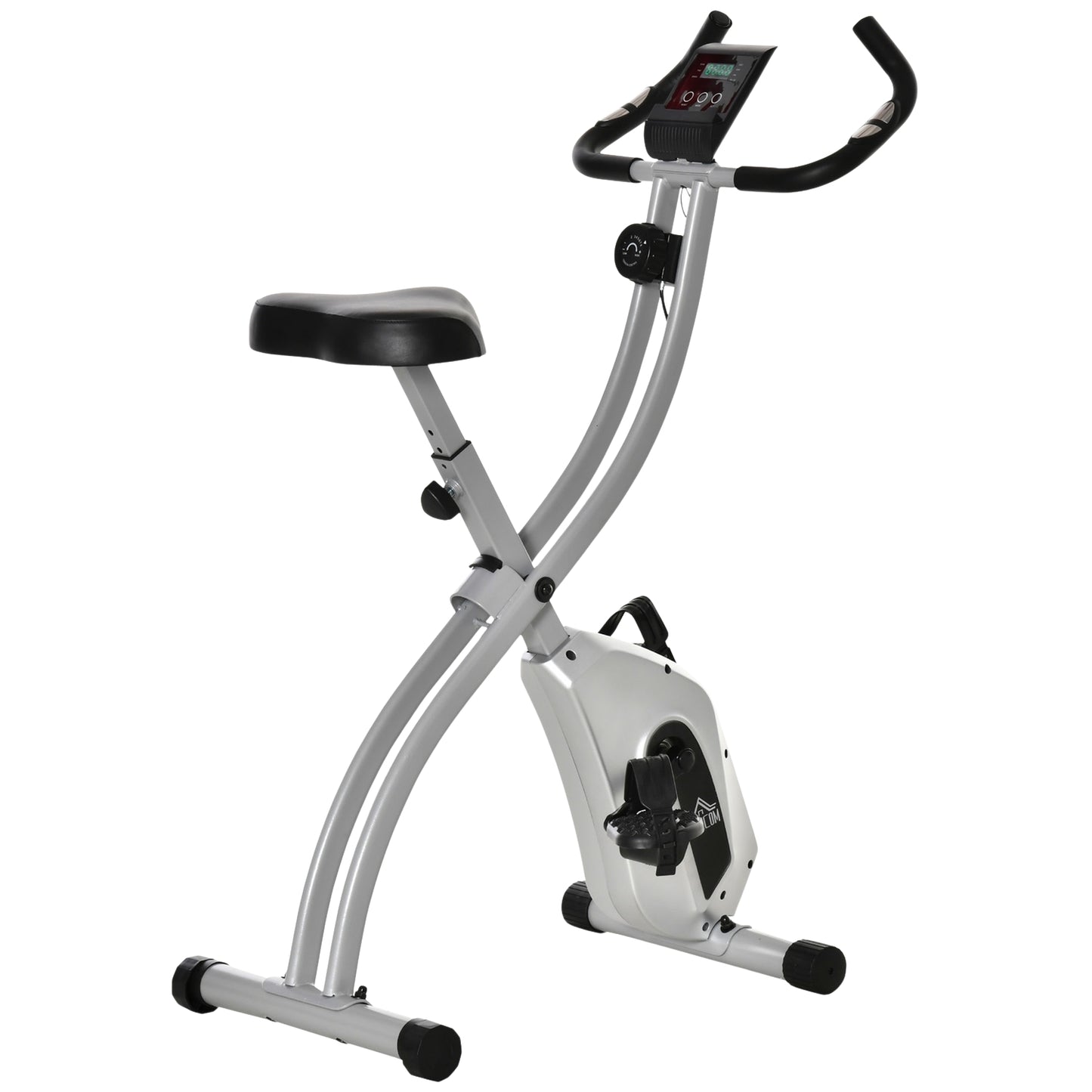 Folding exercise bike with 8-level magnetic resistance