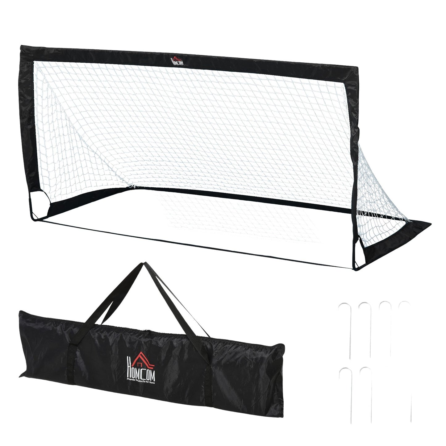 Folding mini soccer goals in steel and Tetrolon, set of 2