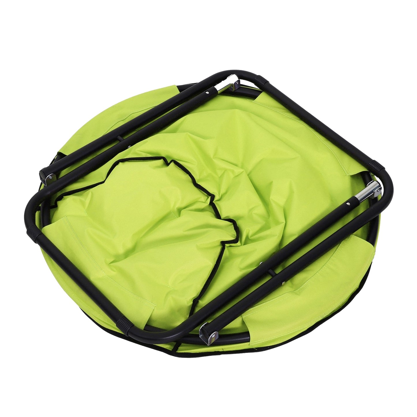 Folding outdoor camping chair, padded up to 120 kg, yellow