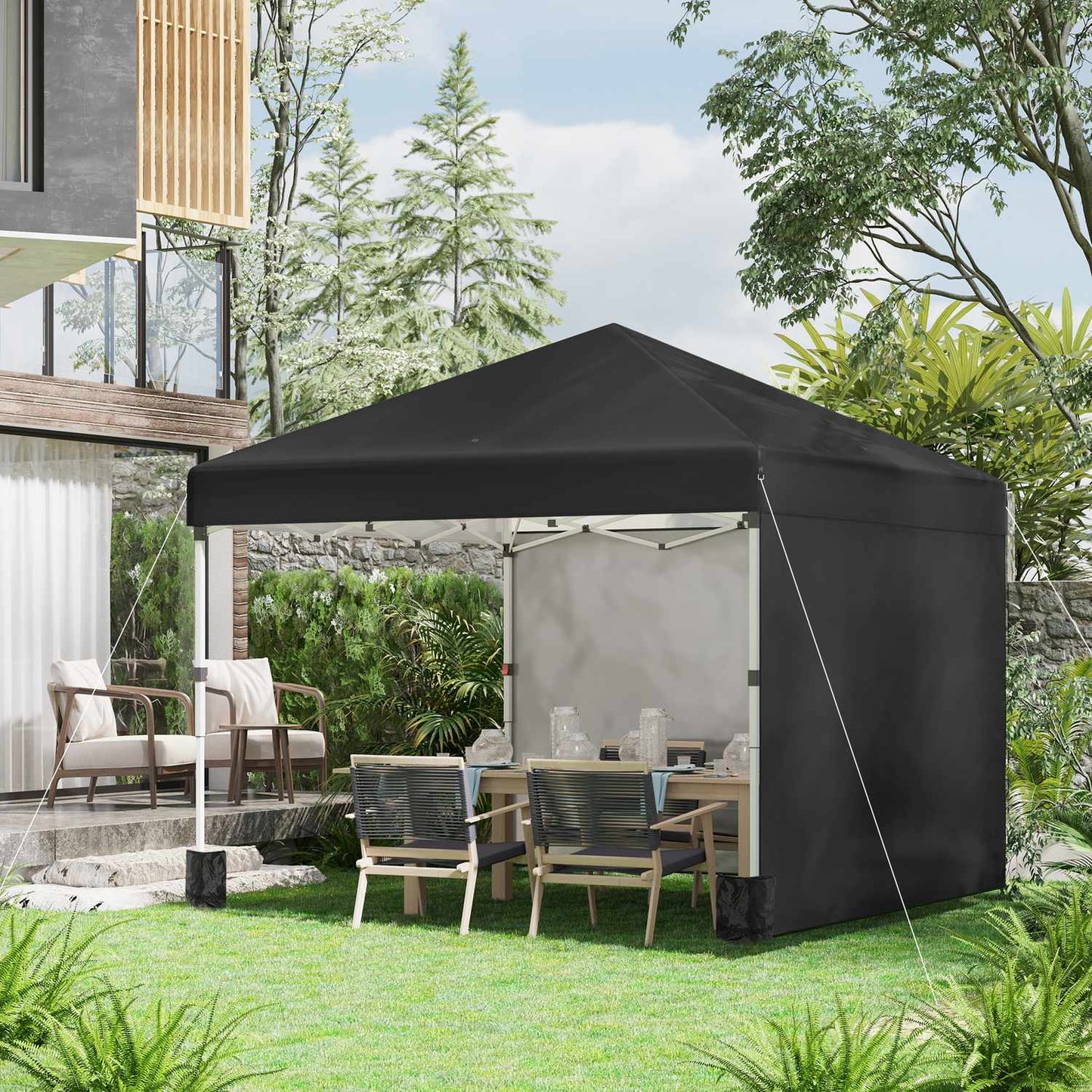 Pop-up tent 2.97x2.97m, UV protection with side walls