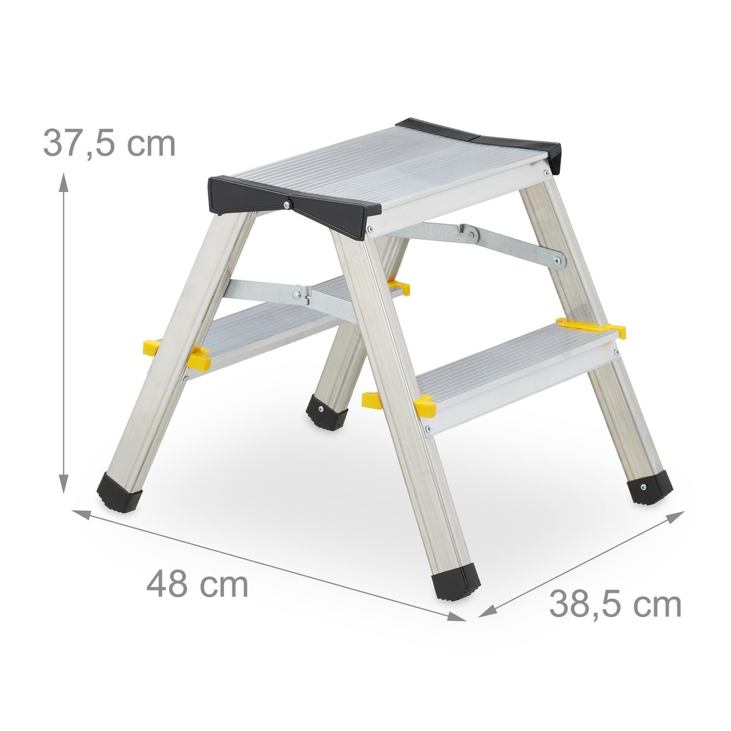 Folding stepladder in aluminium