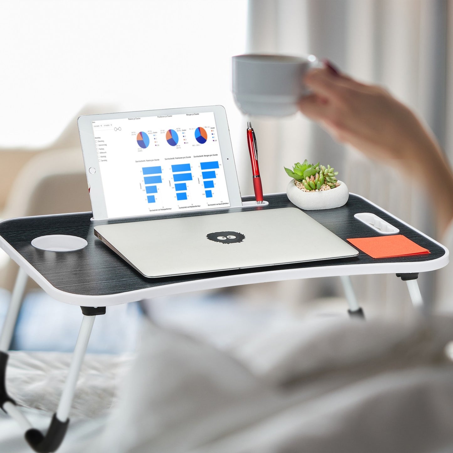Folding table for laptop