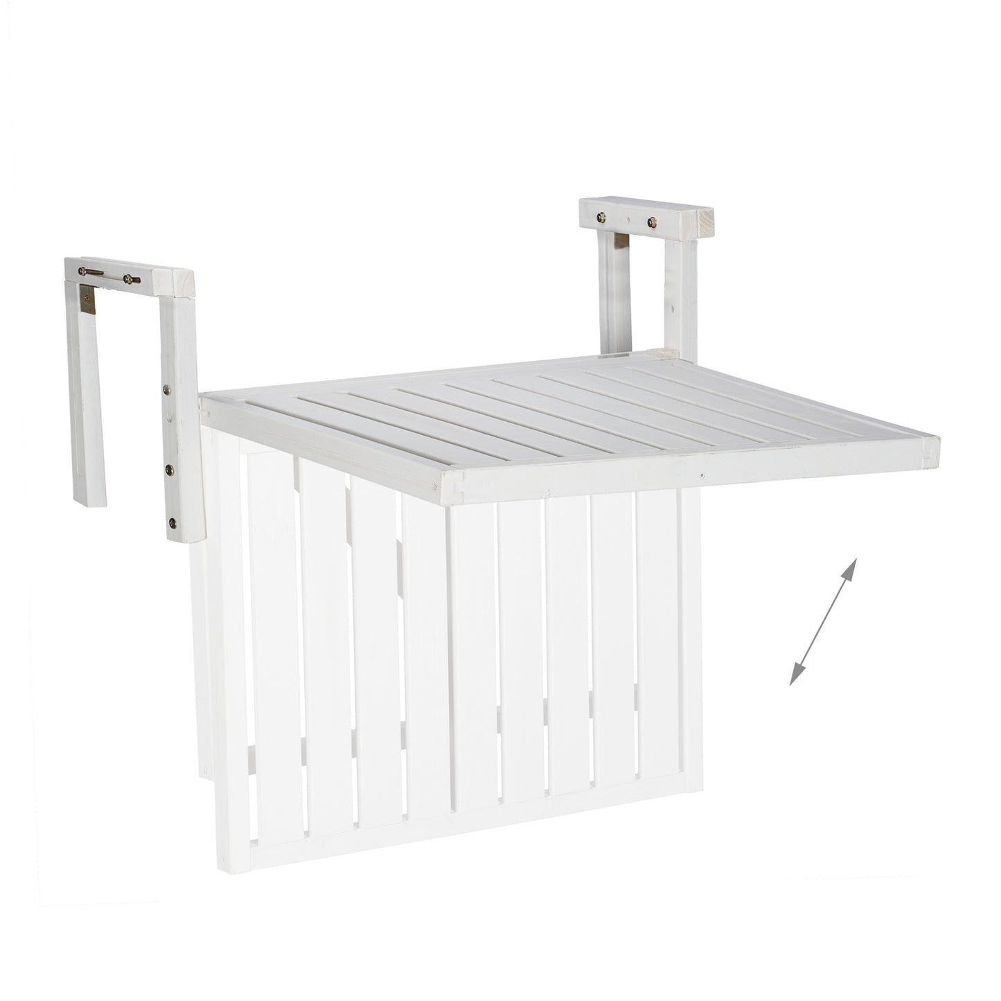 Folding wooden balcony table