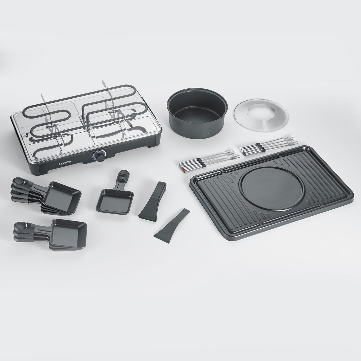 Fondue/Raclette Combined 8 pans 2in1 RG 2347
