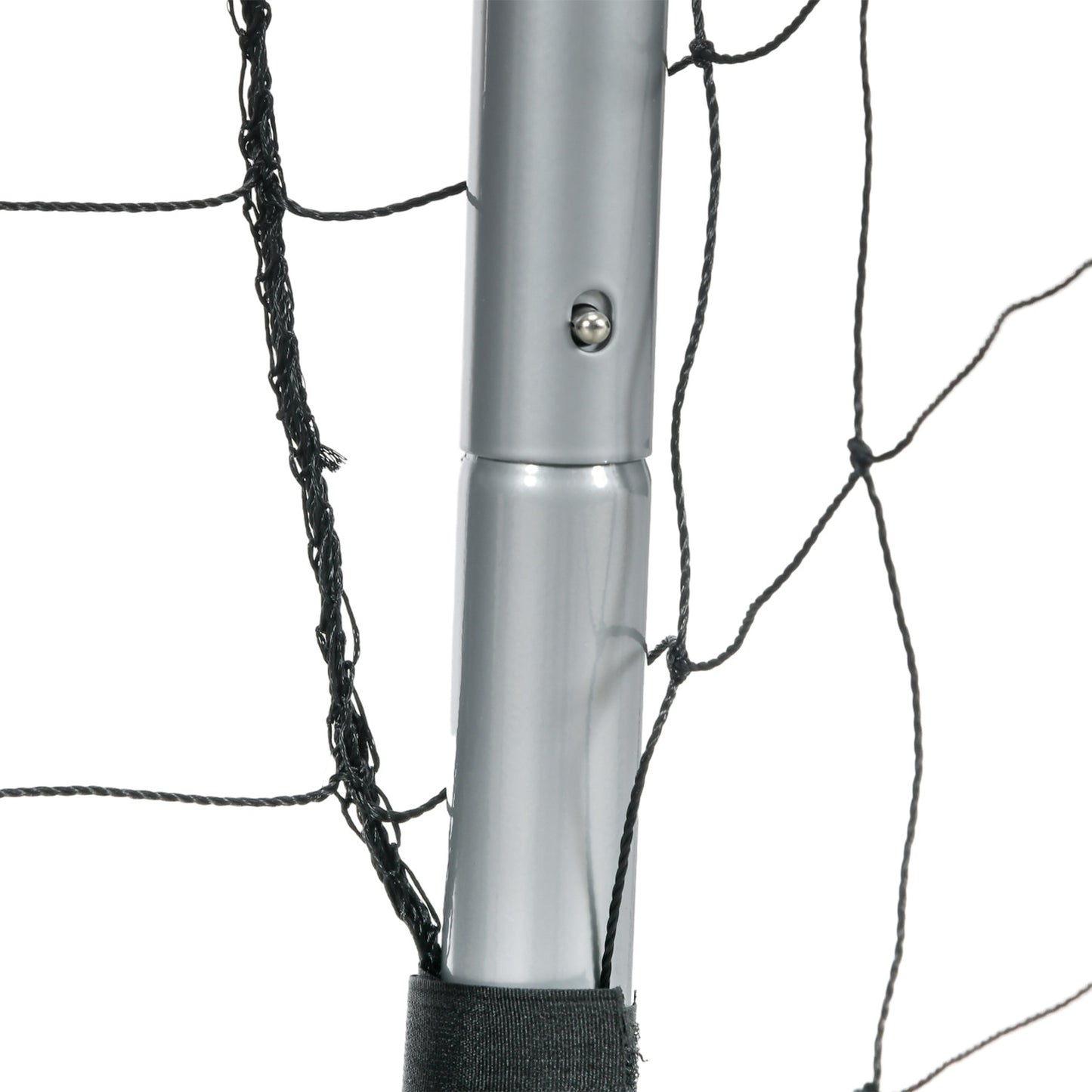 Soccer goal in steel with PE Mesh, 240x85x160 cm, Grey