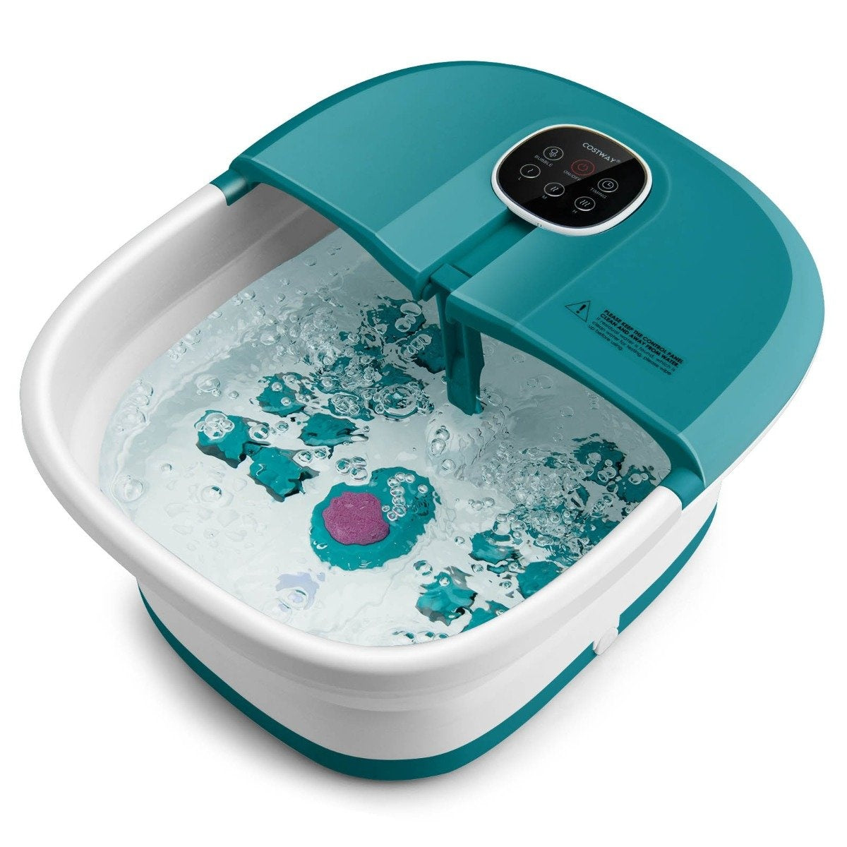 Foot bath massager foot massage spa with remote control foldable 33.5 x 41 x 20.5 cm turquoise