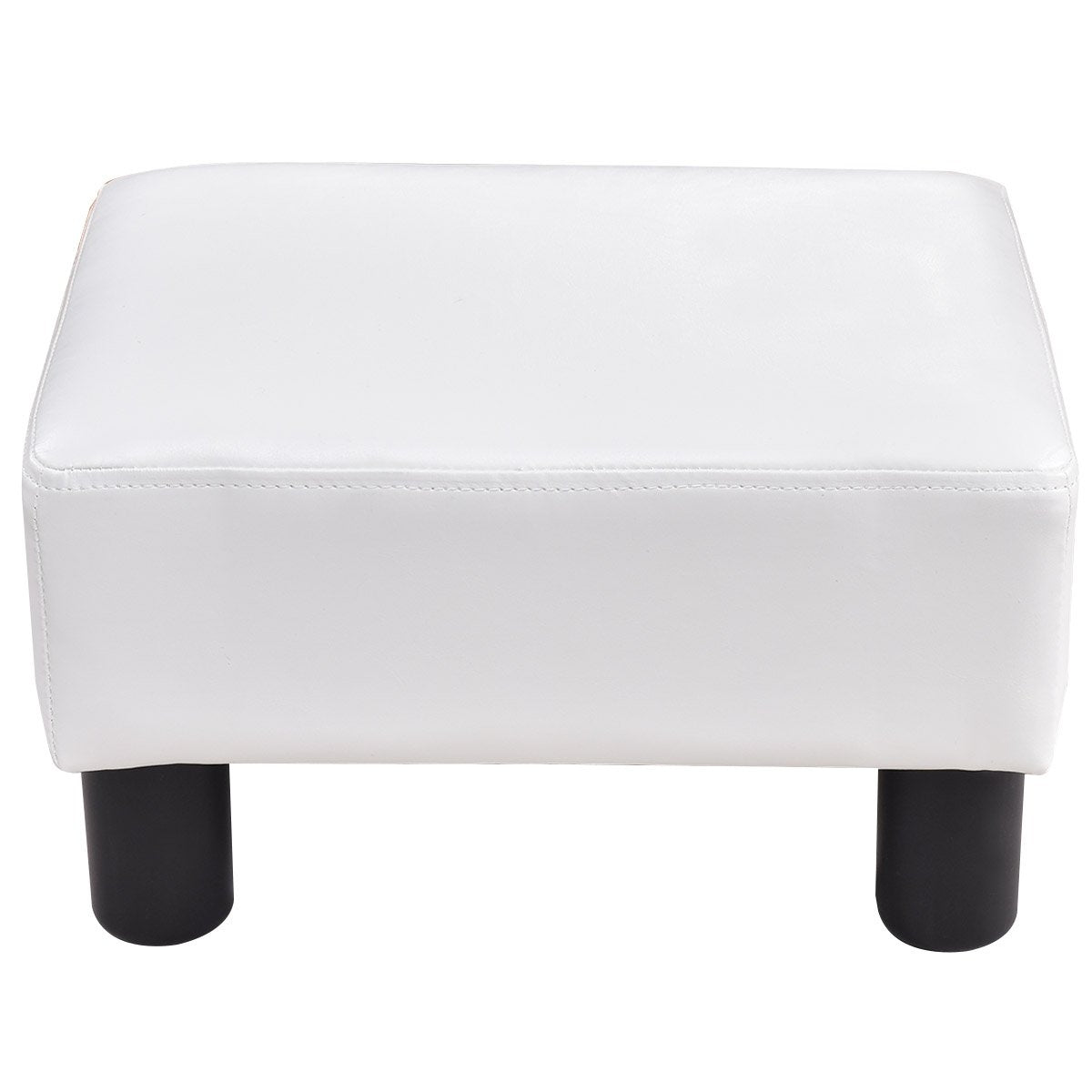 Footstool stool footstool footrest footrest footrest upholstered stool PU 40 x 30 x 24cm-white