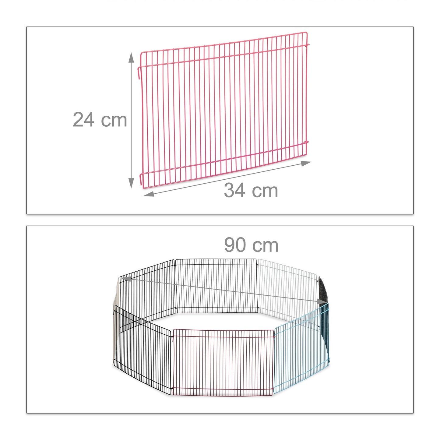 Freedom fence for small animals multicolored
