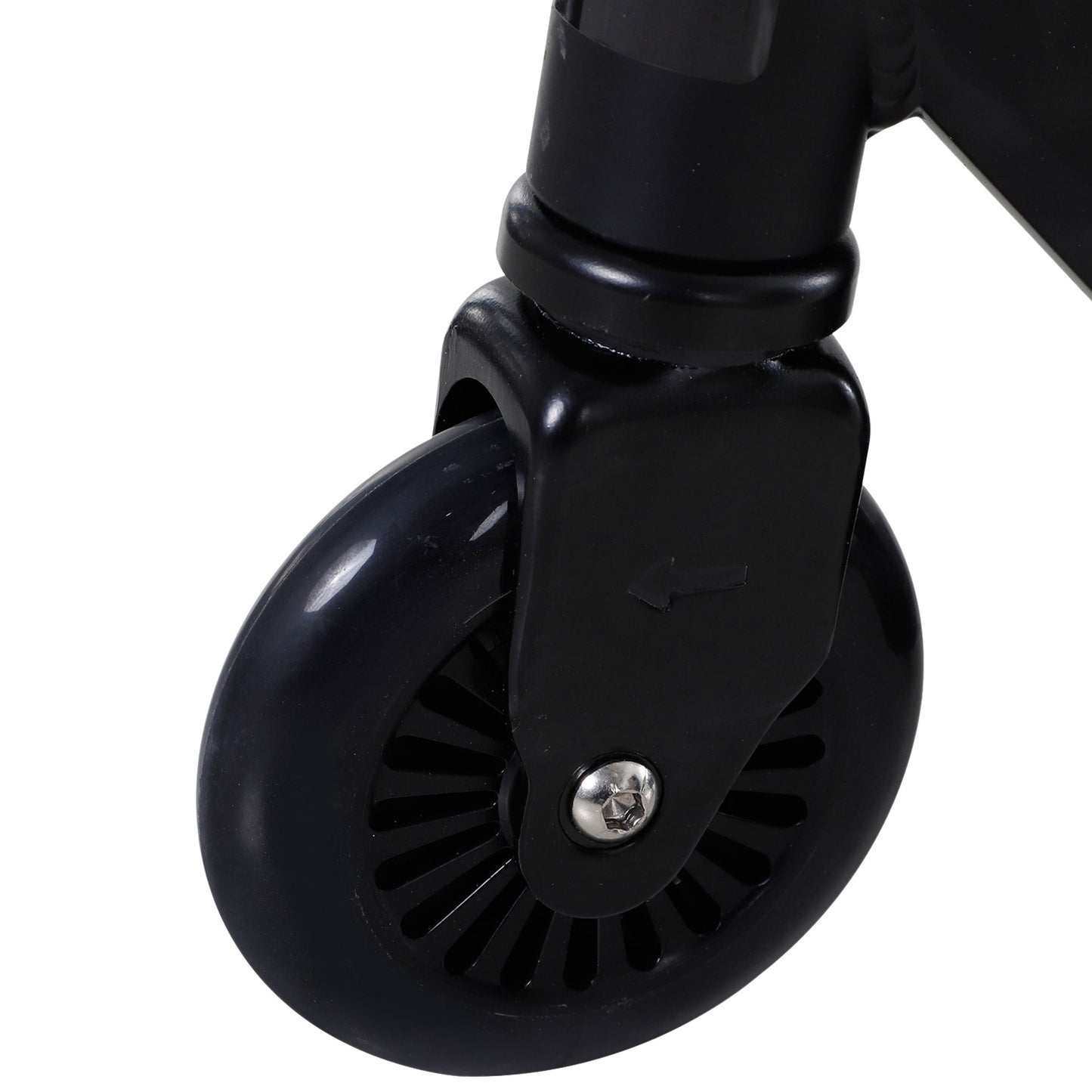 Freestyle stunt scooter with 100 mm PU wheels, black