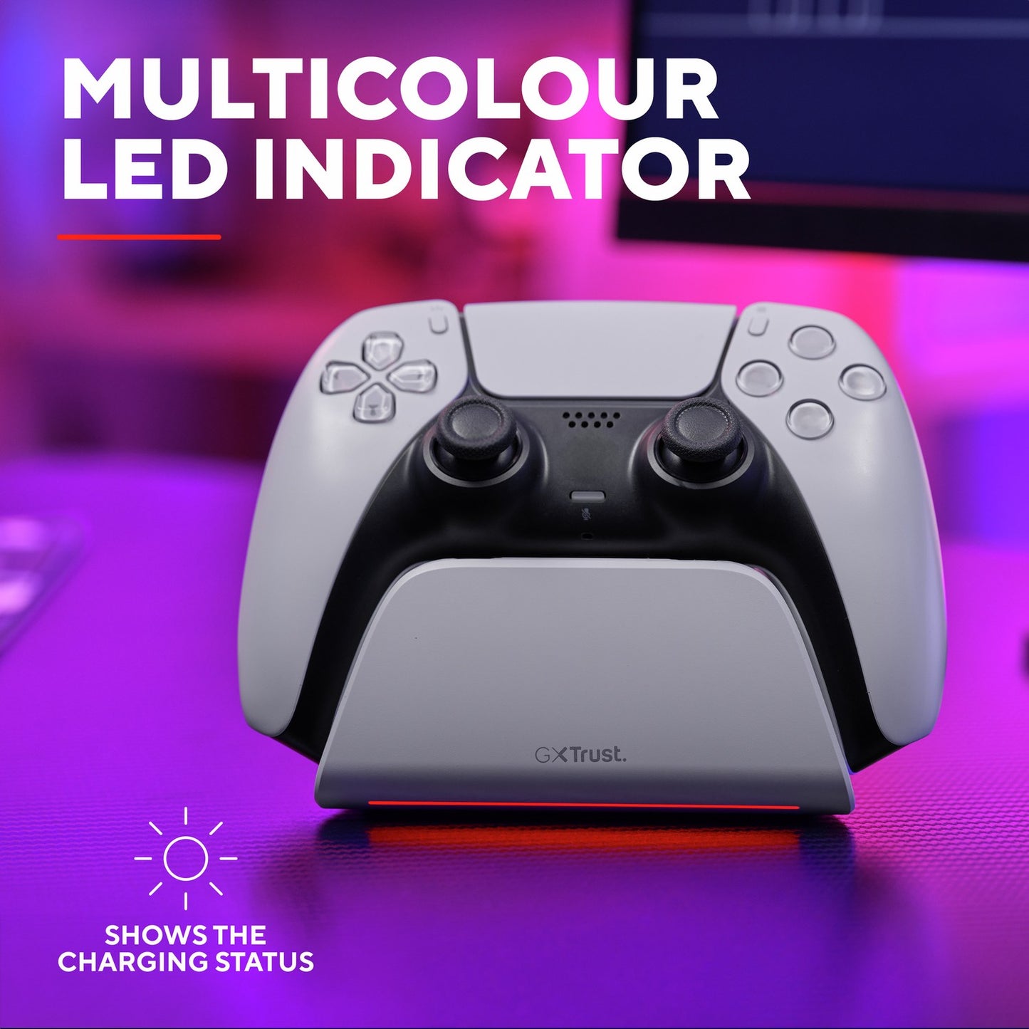 GXT 255W Fast Charging Stand for PS5 Controller White