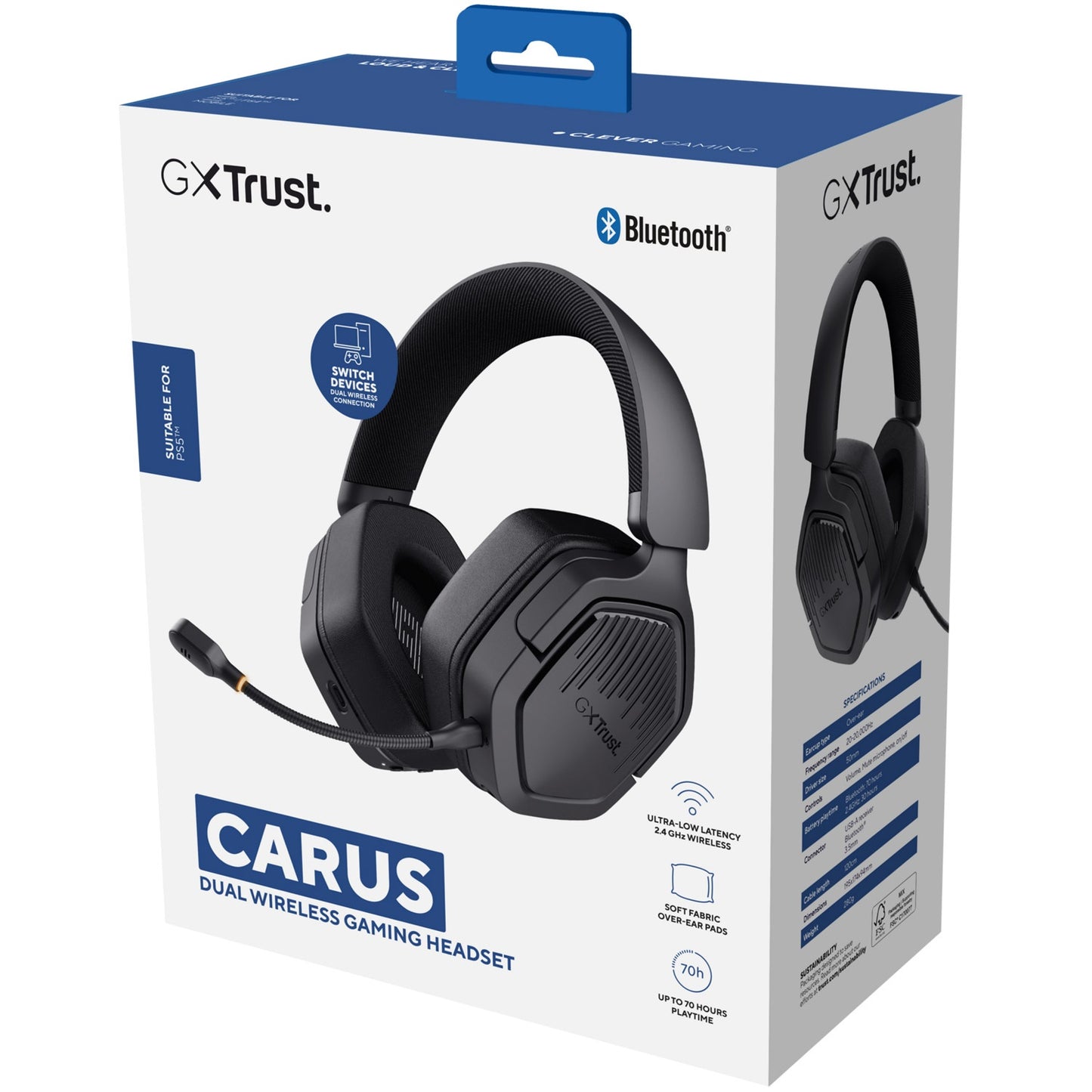 GXT 493PS Carus Wireless gaming headset PS5 Black