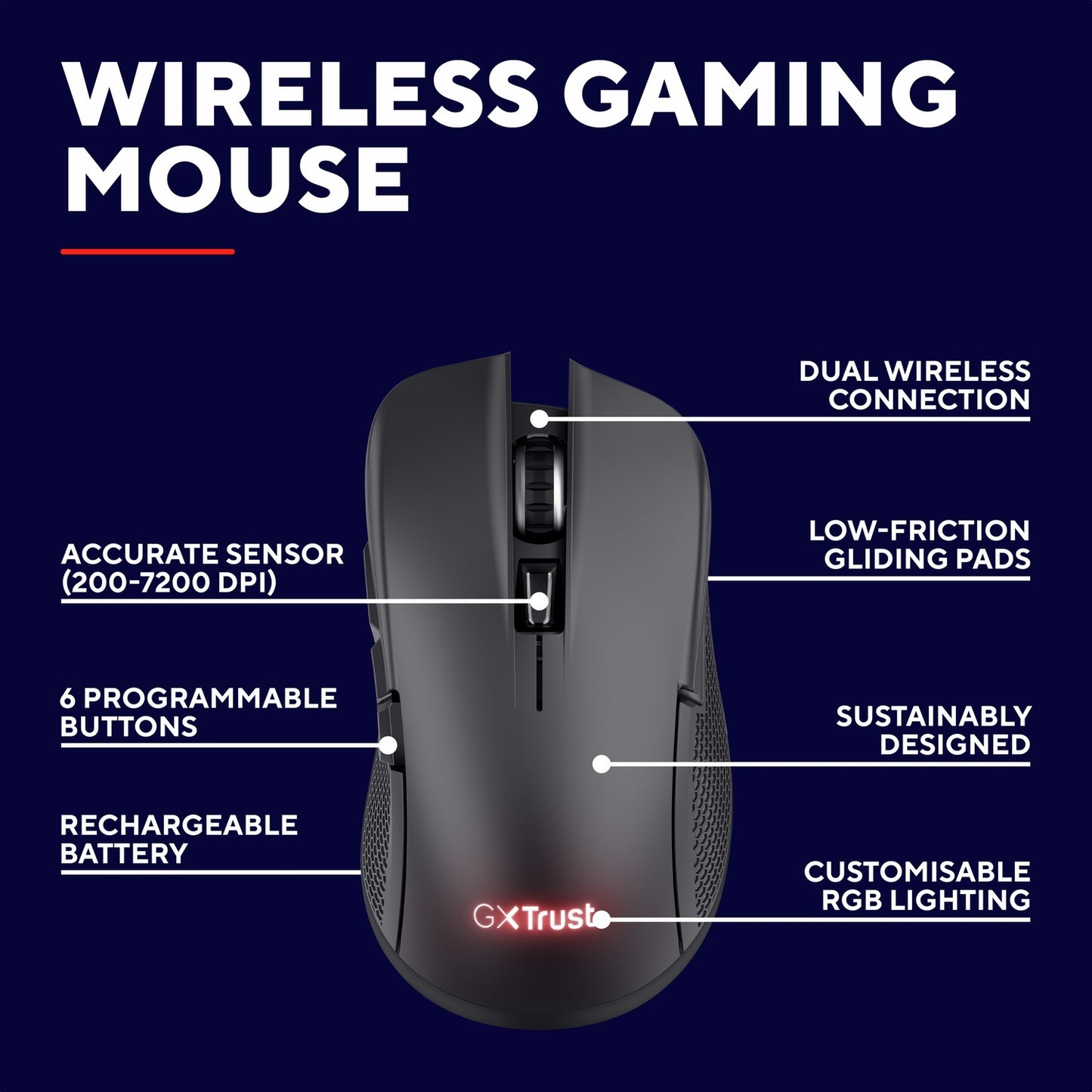 GXT 931 Ybar Wireless Gaming Mouse Black