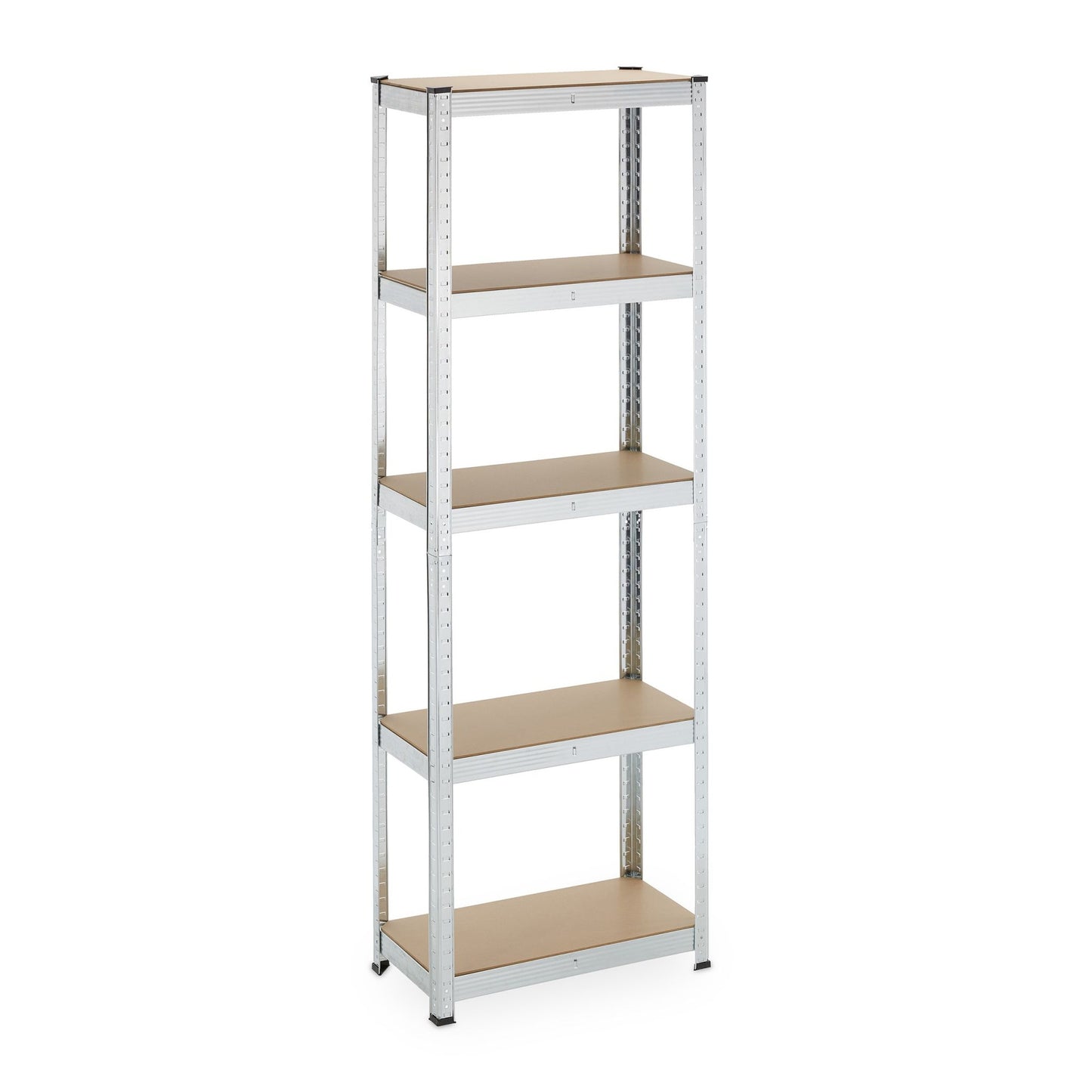 Galvanized shelves for heavy loads with 5 levels