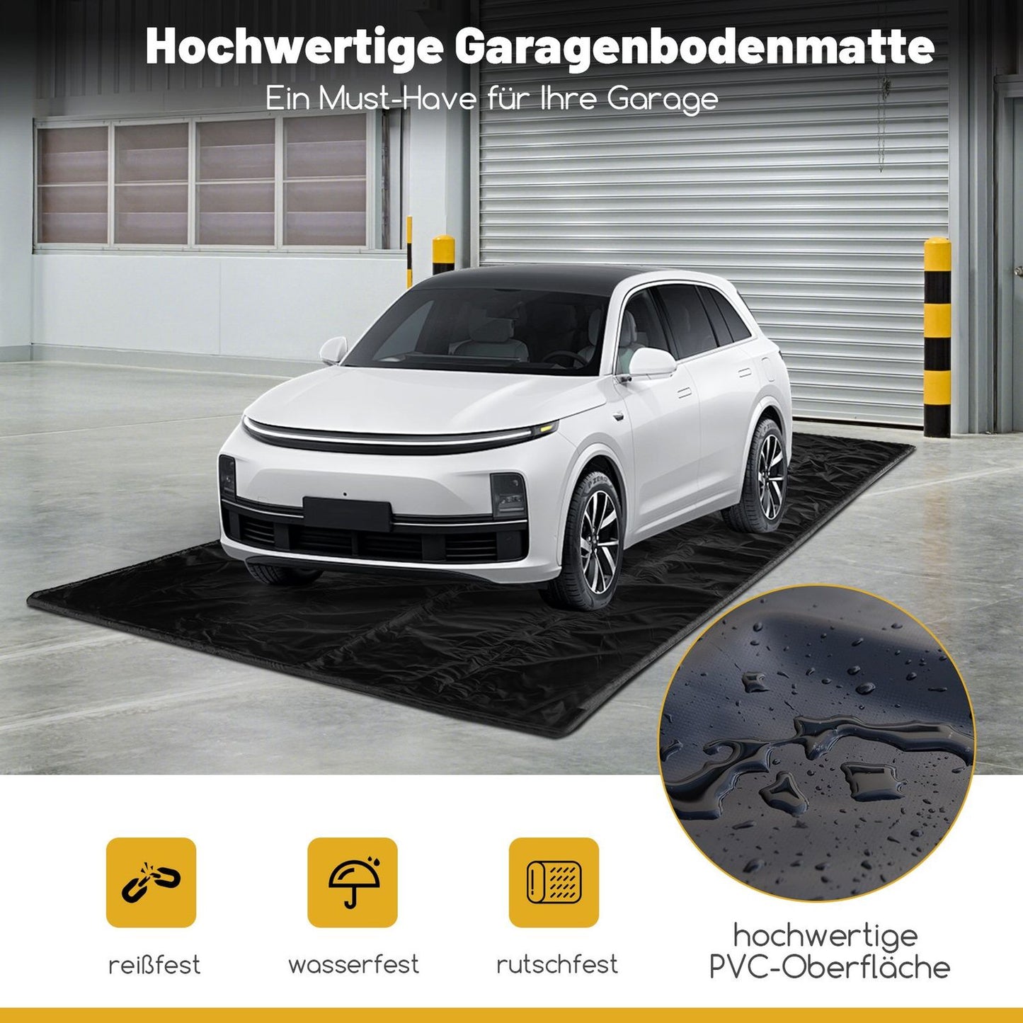 Garage Floor Mat, Oil & Water Resistant, 550x240 cm