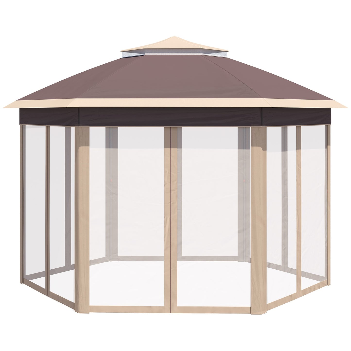 Hexagonal Pop-Up Garden Gazebo 4x4M with carrying bag