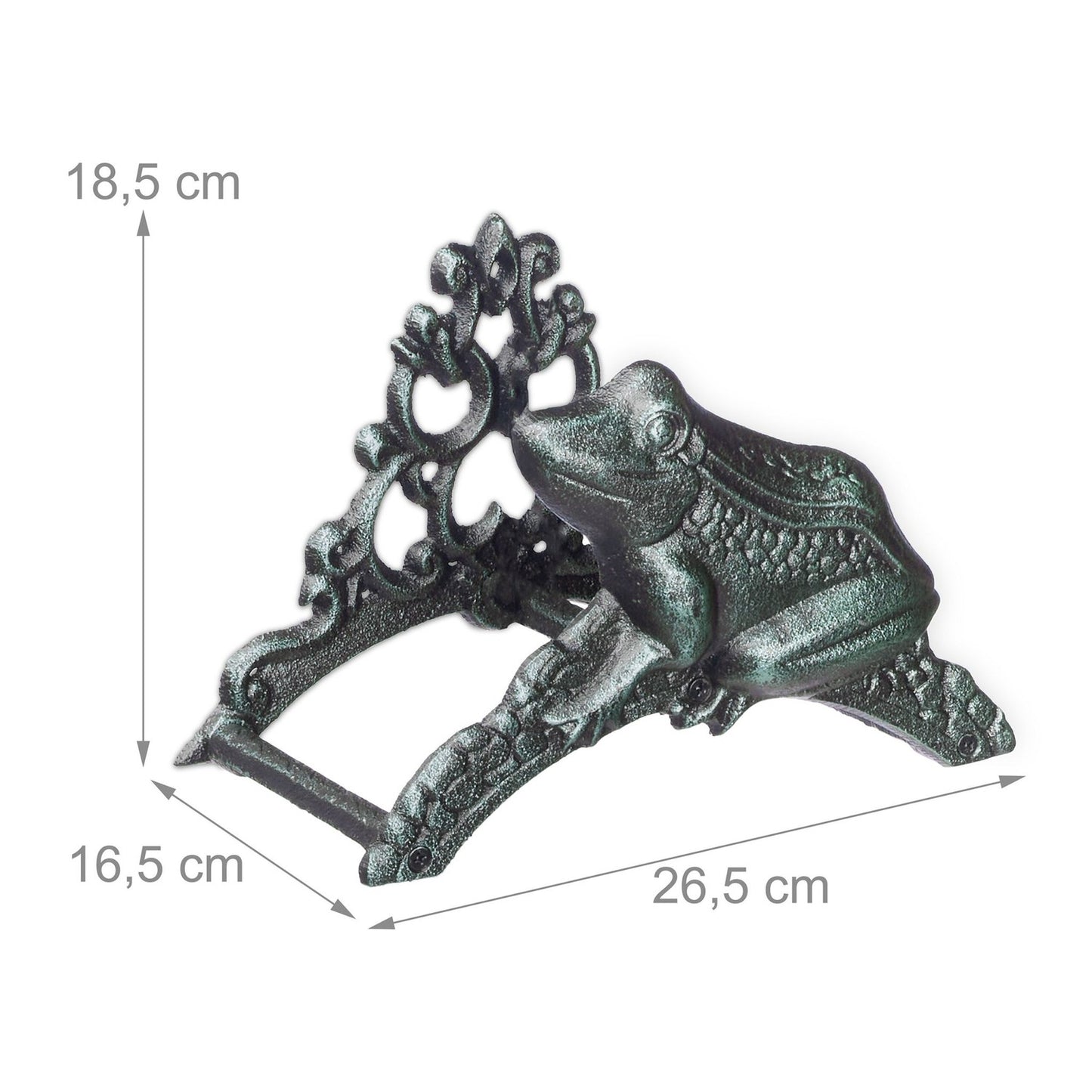 Garden Hose Holder, Cast Iron Frog Design