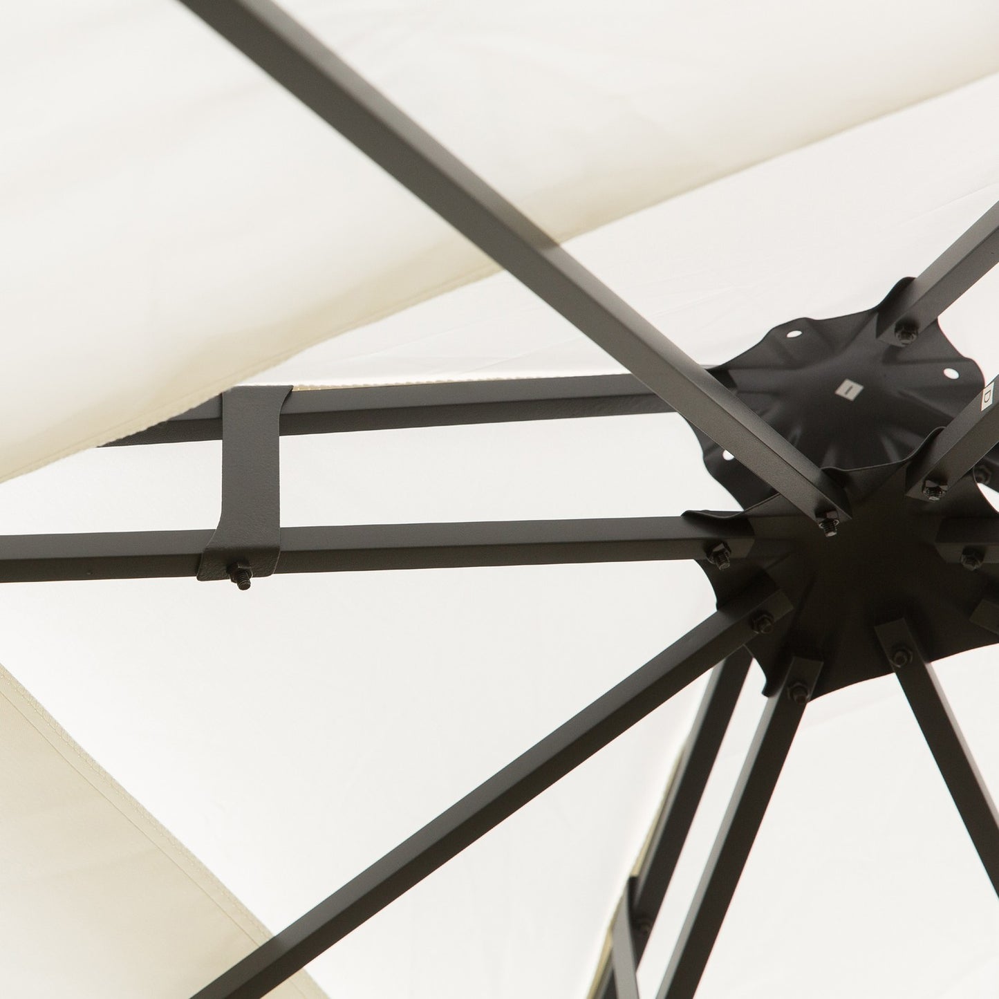 Garden pavilion tent, leaf design, steel frame, 2.95x2.95M