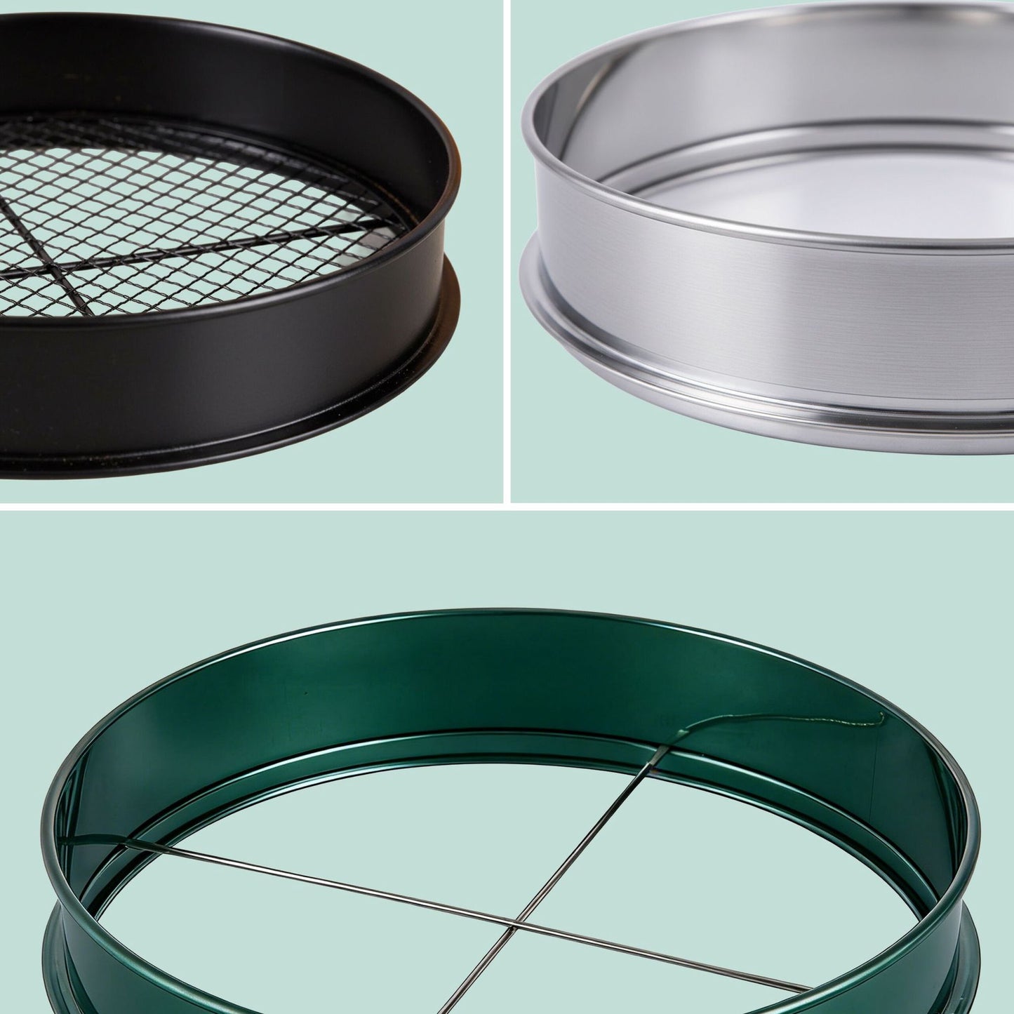 Garden Sieve 5-in-1 Set, Stainless Steel, Ø 30 cm