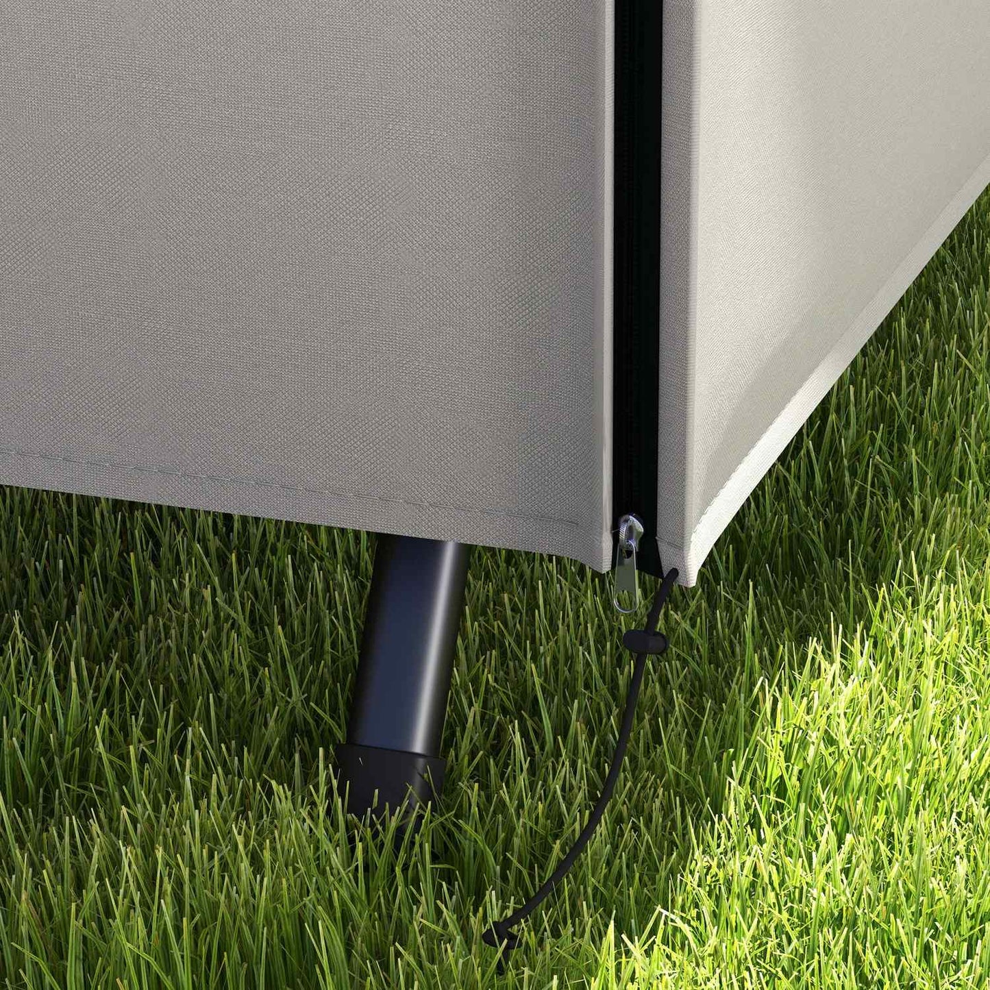 Waterproof garden swing, sun protection, grey, 205x124x164 Cm