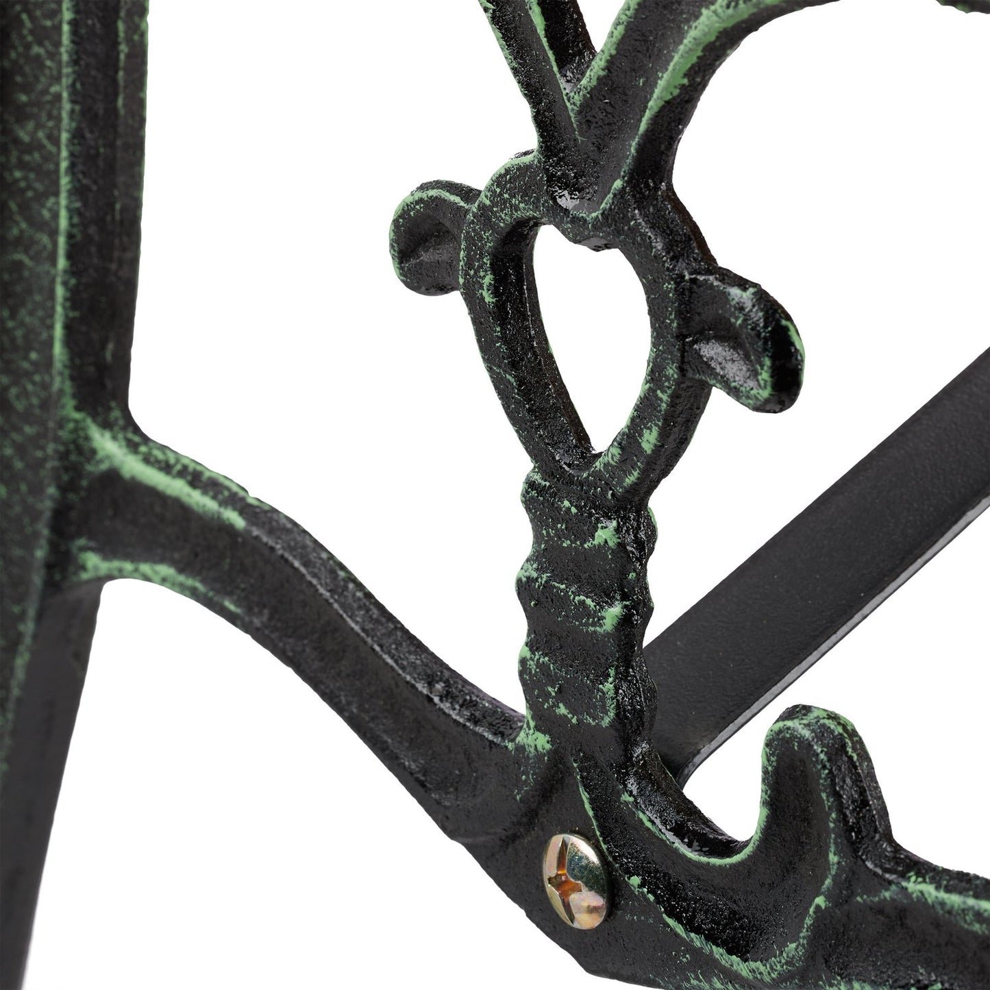 Garden bench with cast iron frame