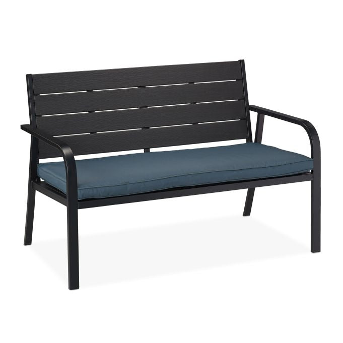 Garden bench with seat cover
