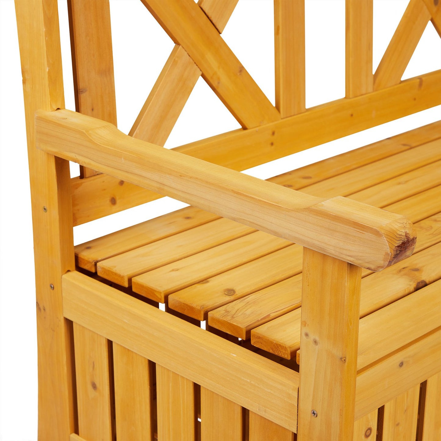 Garden bench with storage