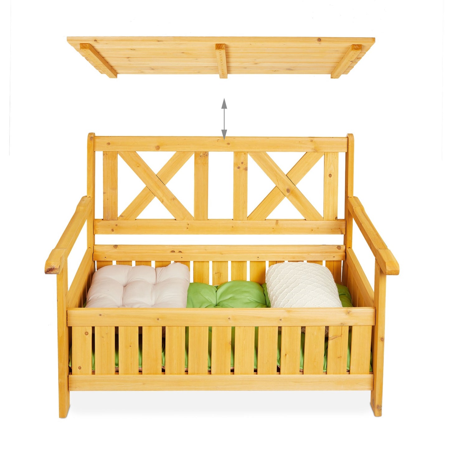 Garden bench with storage
