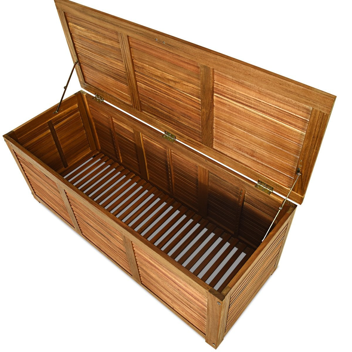 Garden box storage box for garden and backyard acacia wood 120x45x45cm
